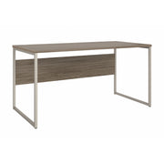Bush Business Furniture Hybrid 60W x 30D Computer Table Desk with Metal Legs in Modern Hickory - 59.45" Width x 29.37" Depth x 29.91" Height