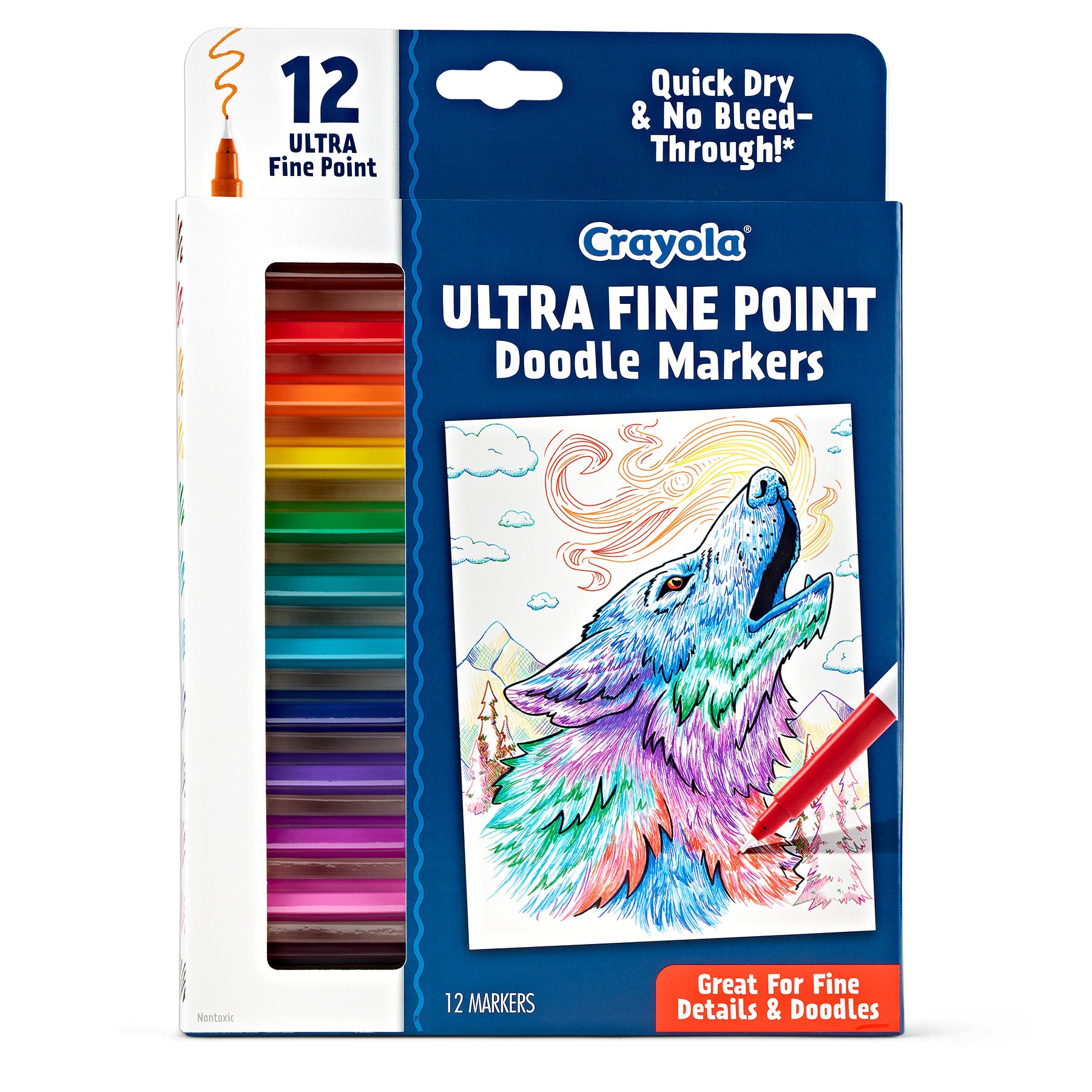 Doodle & Draw Ultra Fine Point Doodle Marker, 12 Count
