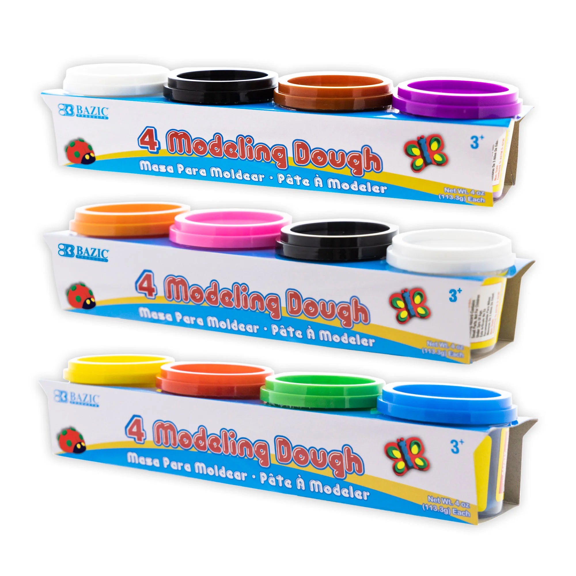Primary Color Modeling Dough, 4 oz, Pack of 4