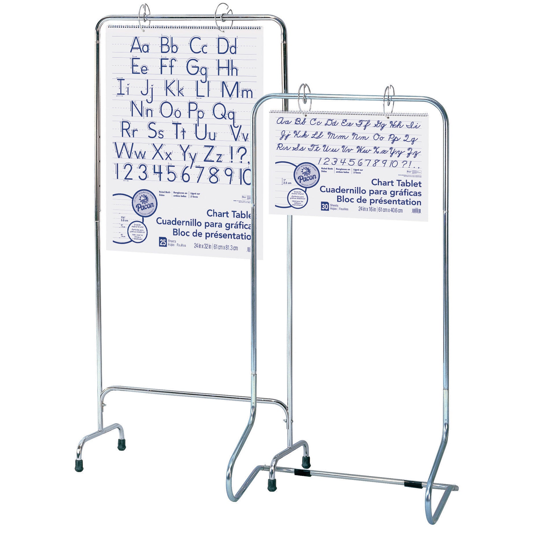 Chart Stand, Adjustable, Metal, Adjustable to 64"H, 28" Wide, 1 Stand