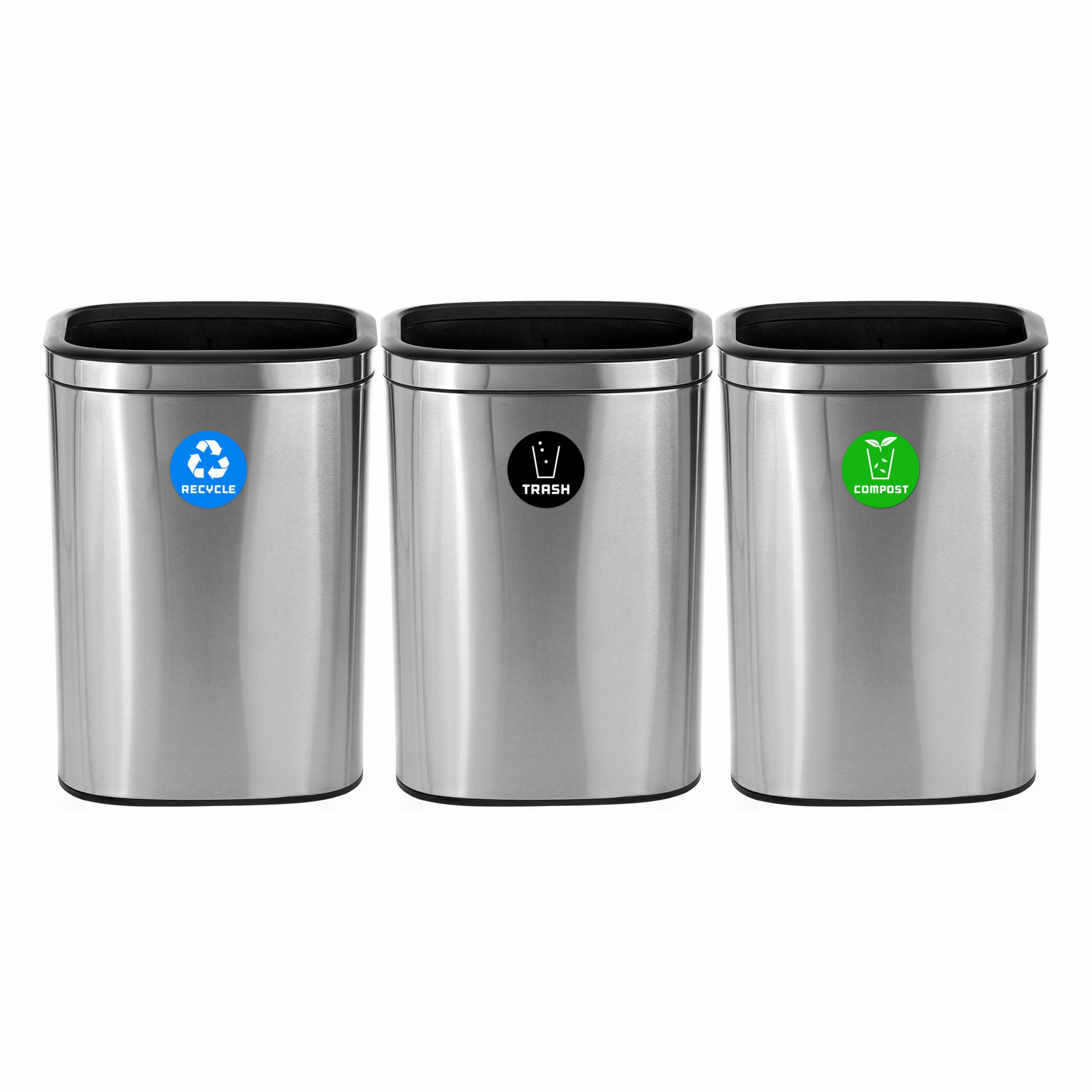 10.5 Gal 3-Stream Recycle Trash Compost
