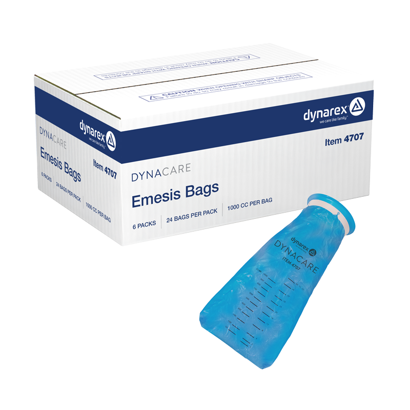 Emesis Bag, Blue - 24 packs per Box/6 Boxes per Case