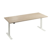 Bush Business Furniture Move 60 Series 72W x 30D Electric Height Adjustable Standing Desk in Natural Elm with White Base - 71.02" Width x 29.37" Depth x 27.44" Height