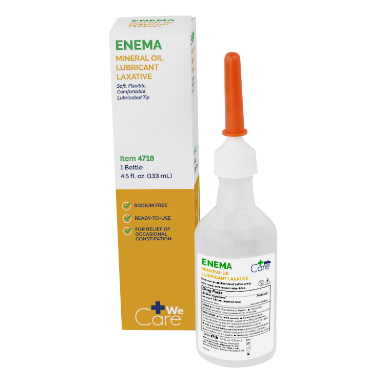 Enema Mineral Oil Lubricant Laxative, 4.5 fl. oz. - 48 Boxes per Case