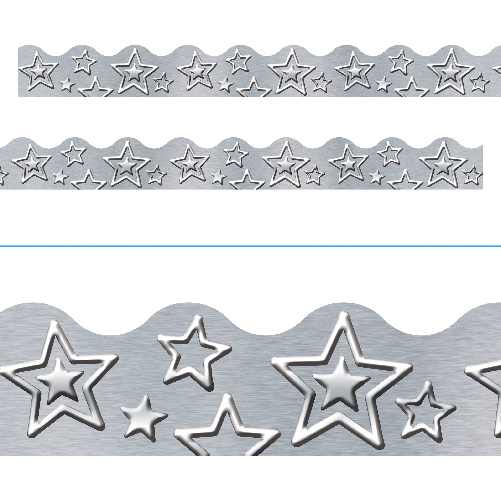 I ♥ Metal Silver Stars Terrific Trimmers®, 39'