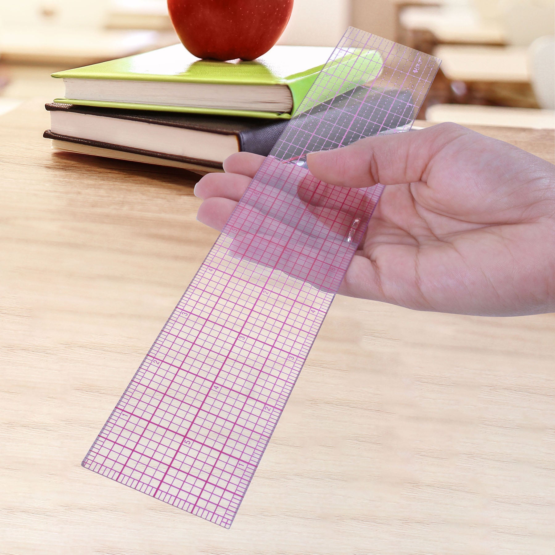12" 8ths Beveled Grid Ruler