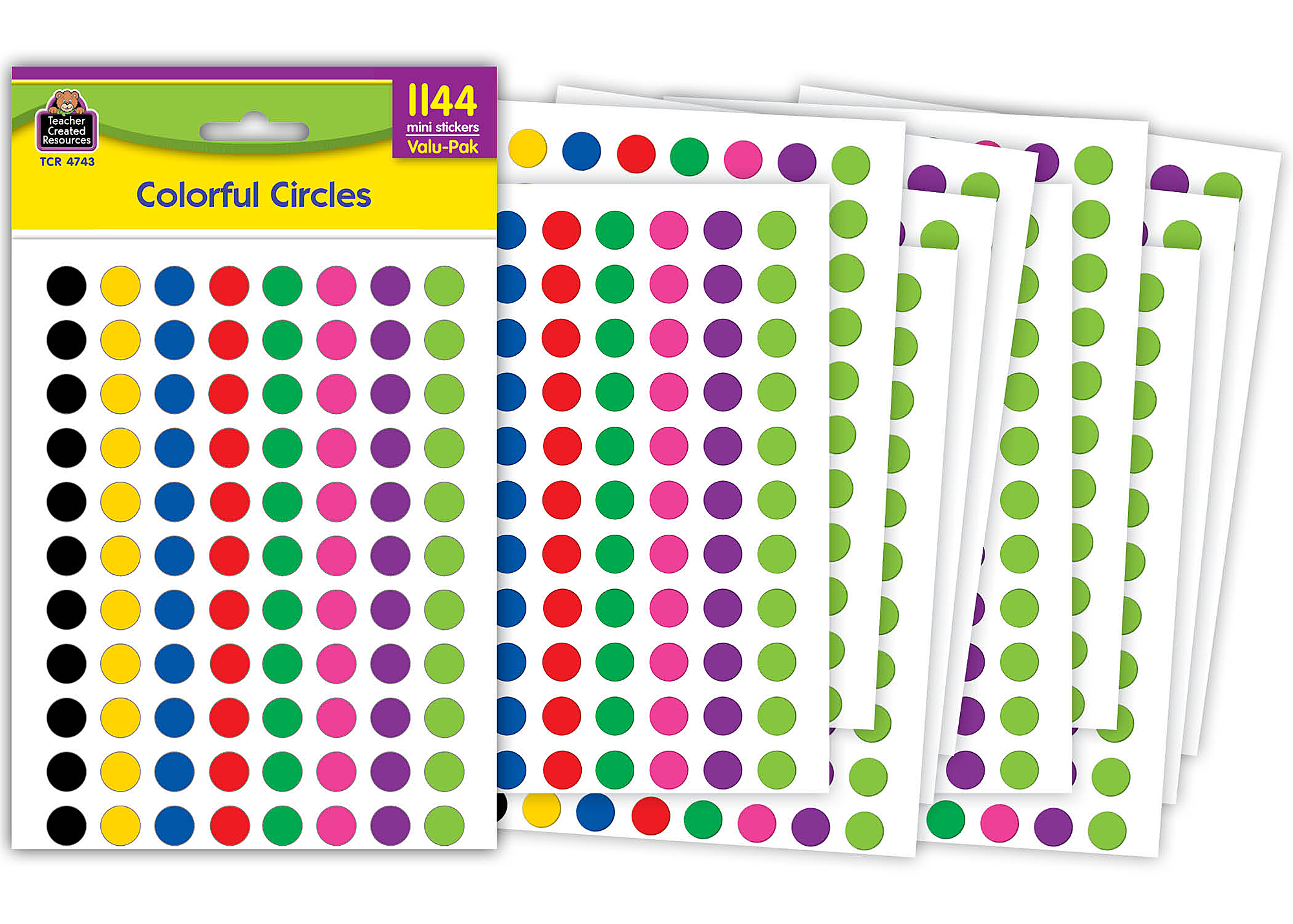 Colorful Circles Mini Stickers Valu-Pak