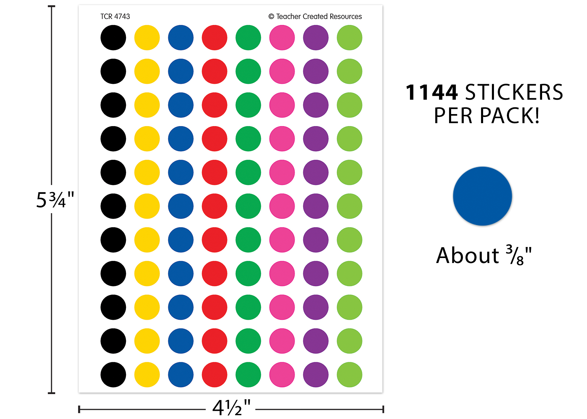 Colorful Circles Mini Stickers Valu-Pak