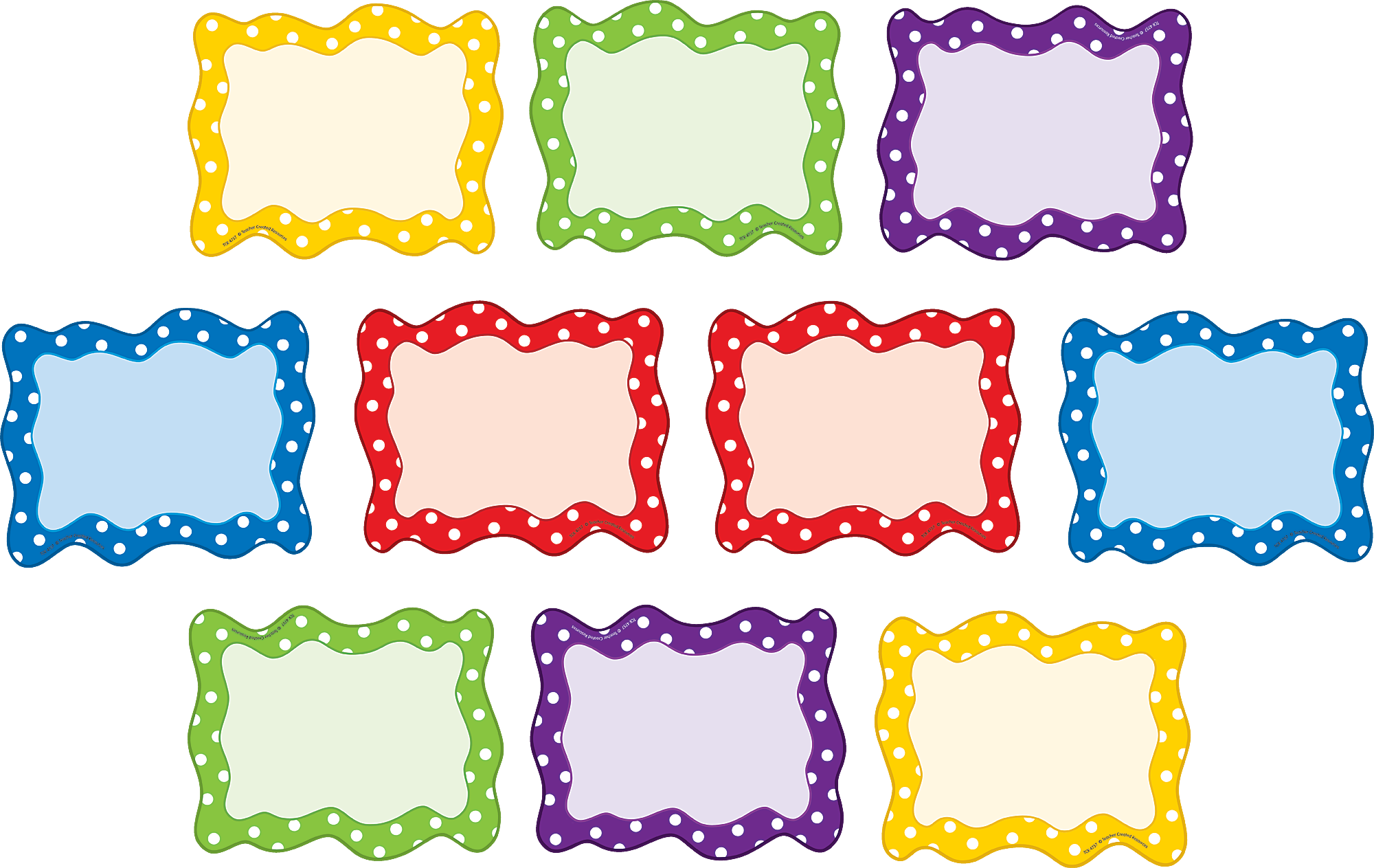 Polka Dots Blank Cards Accents