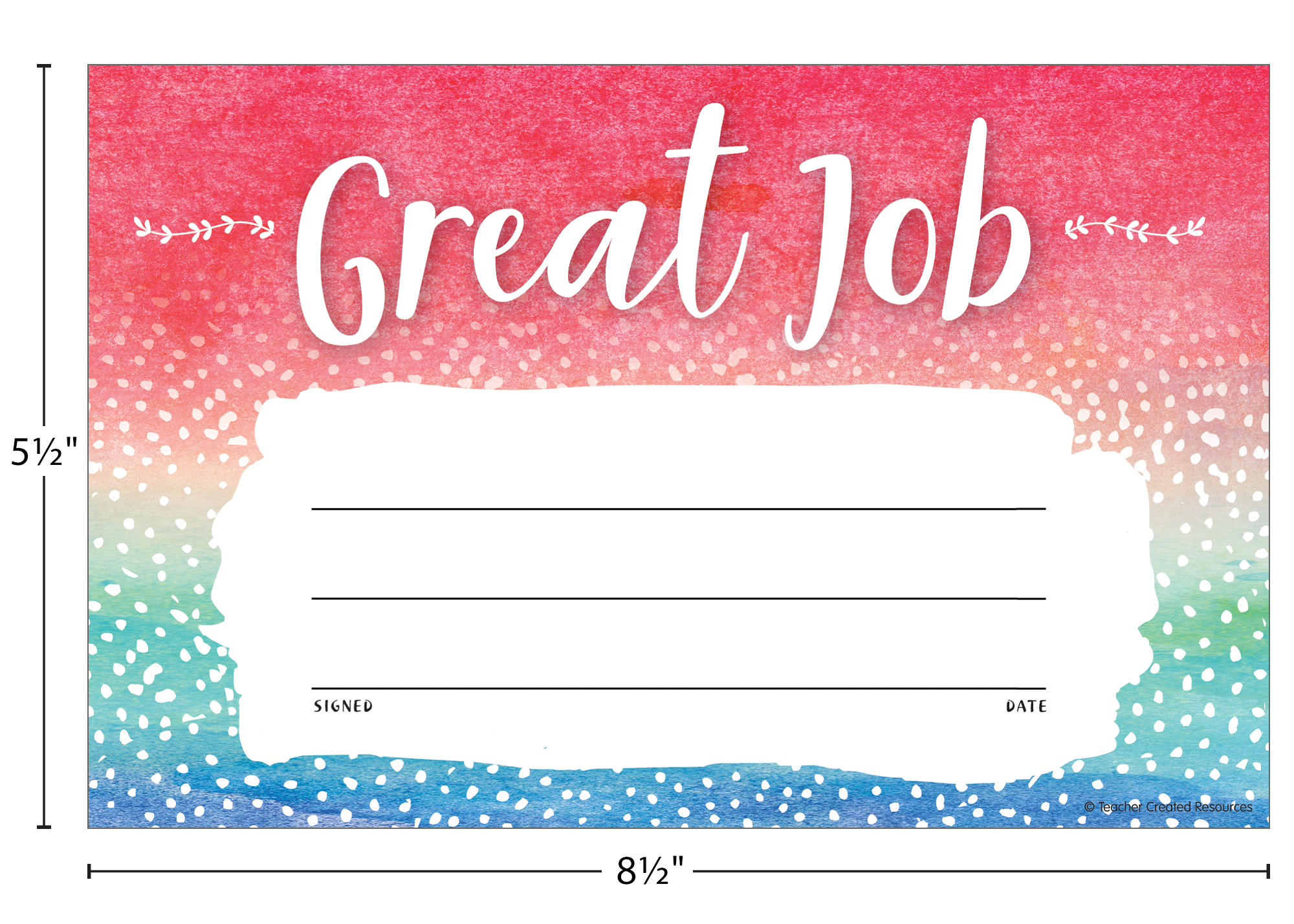 Watercolor Great Job Awards