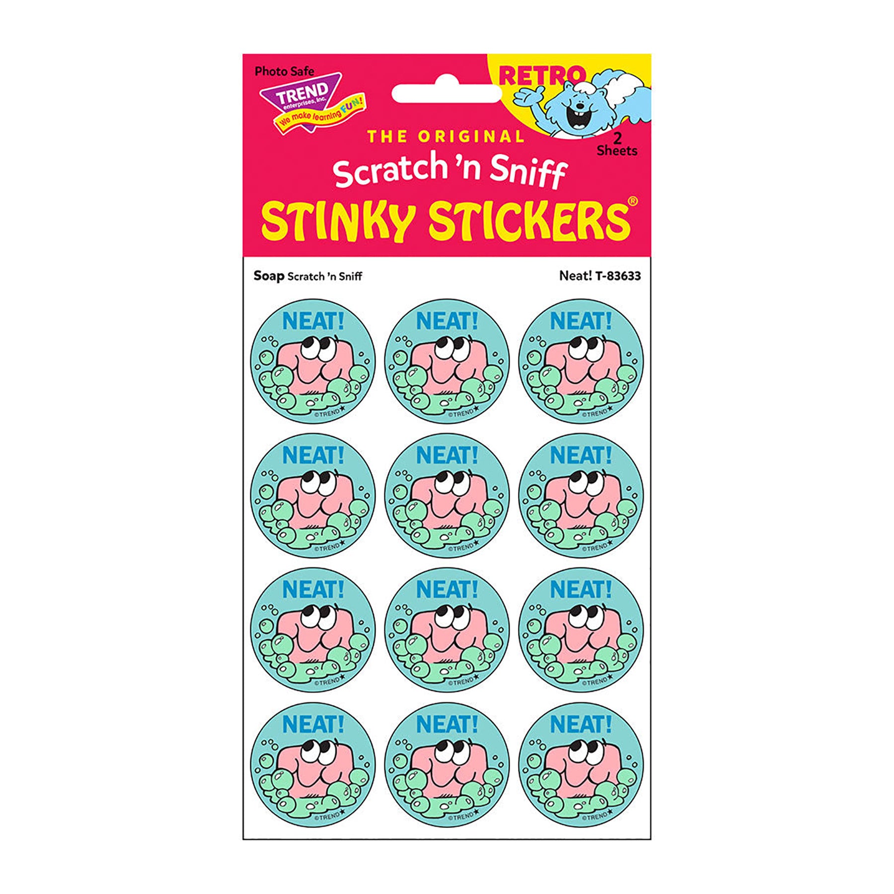 Neat!/Soap Scent Retro Scratch 'n Sniff Stinky Stickers®, 24 ct.