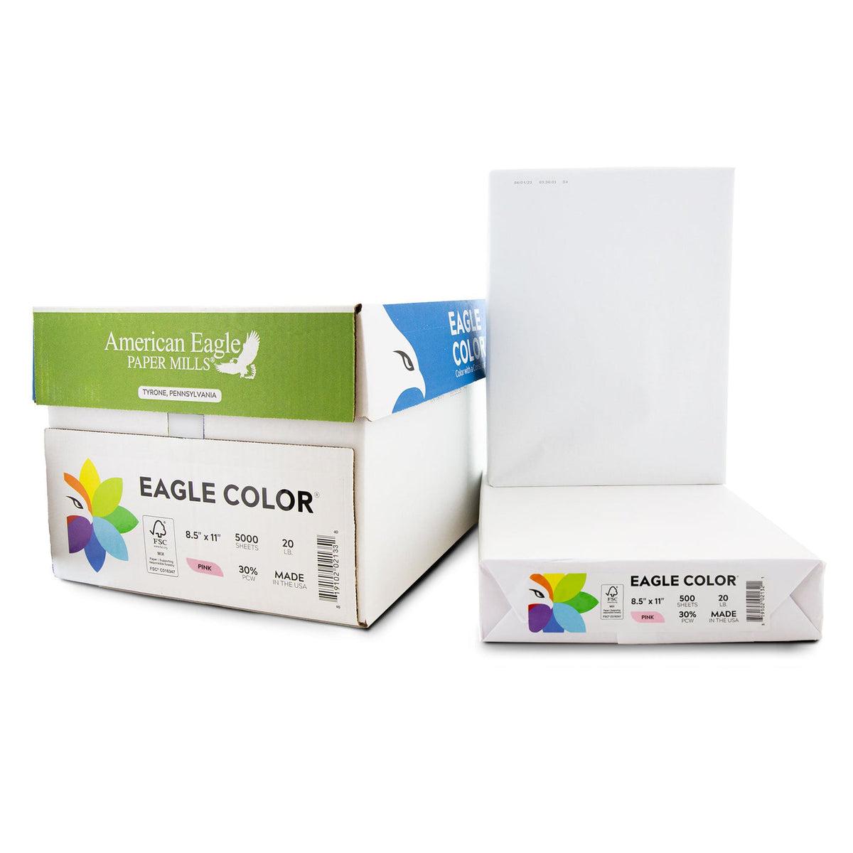 8.5" x 11" Color Copy Paper, 20 lbs., Pink, 500 Sheets/Ream