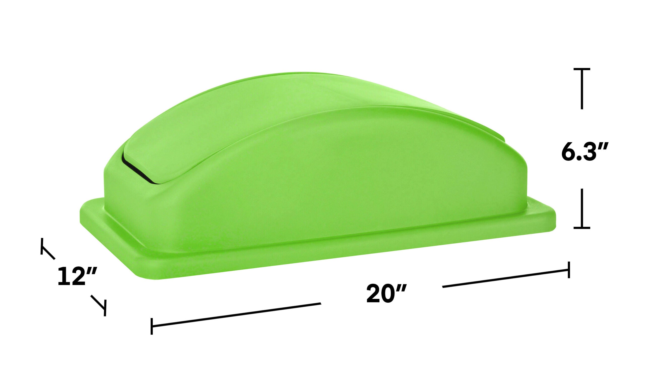23 Gallon Slim Trash Can with Dome Lids, Lime Green, 3 Pack