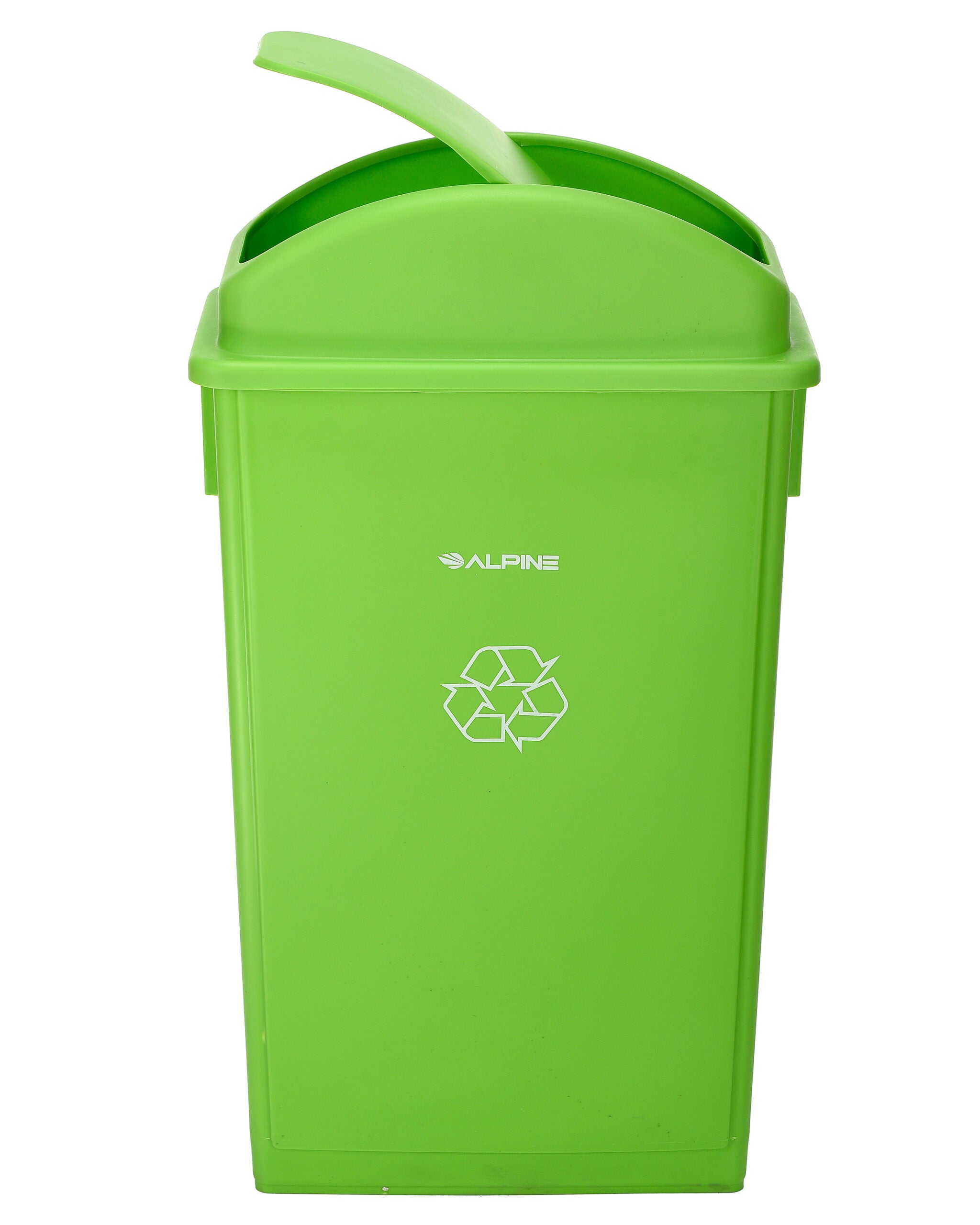 23 Gallon Slim Trash Can with Dome Lids, Lime Green, 3 Pack