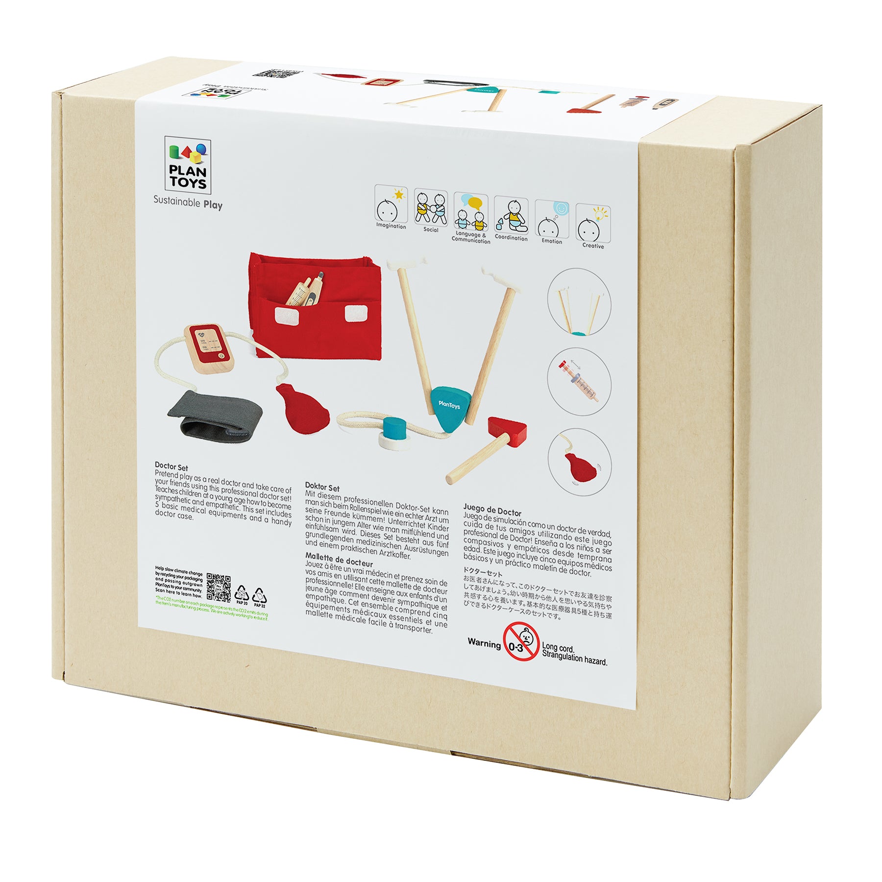 Wooden Pretend Play Doctor Set