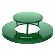 Alpine Industries Rain Bonnet Lid for Outdoor Metal Waste Receptacle - 38 Gallon Green