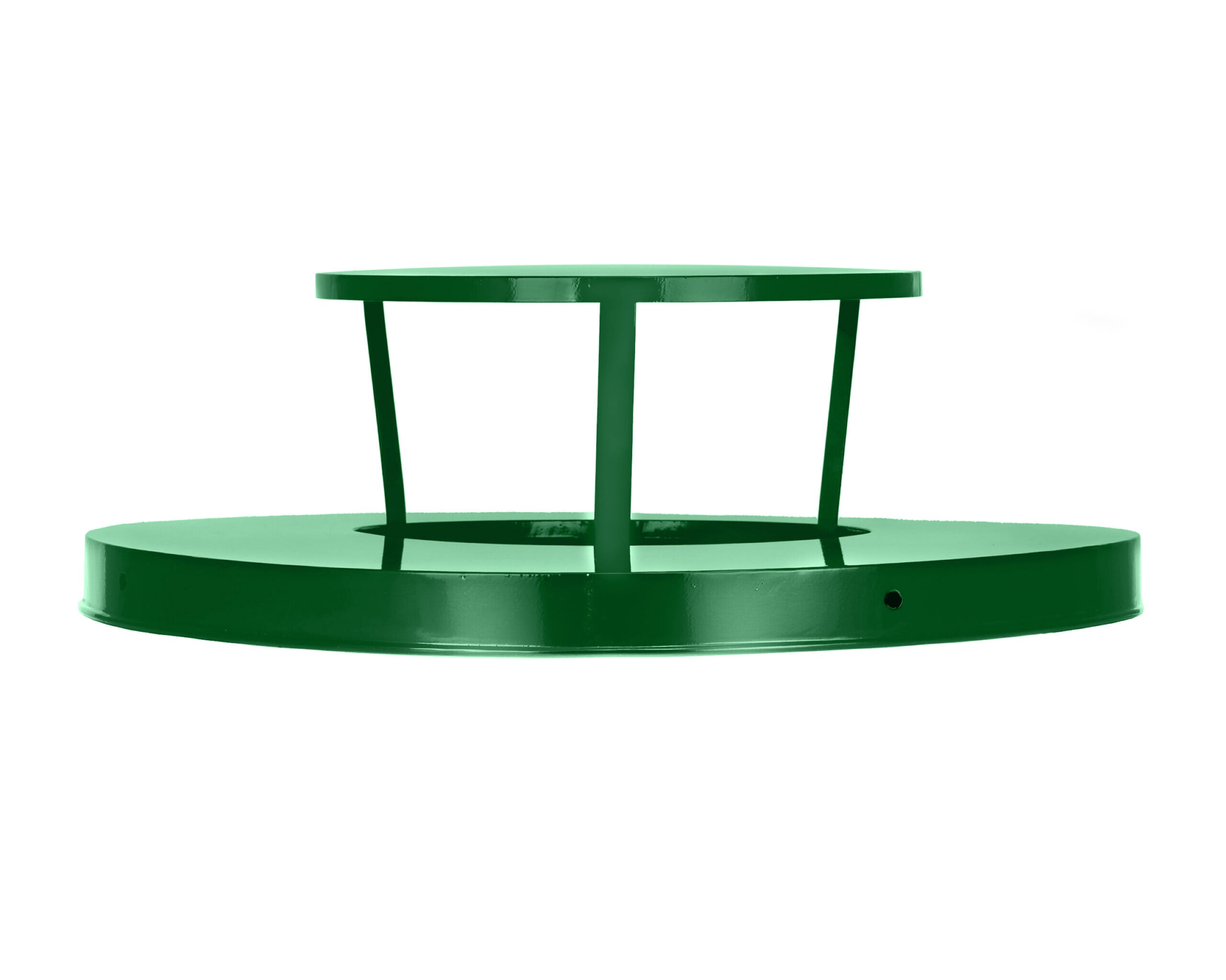 Alpine Industries Rain Bonnet Lid for Outdoor Metal Waste Receptacle - 38 Gallon Green