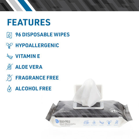Bodymed Washcloths Scent Free, 8" X 12", 96 Pcs Per Bag