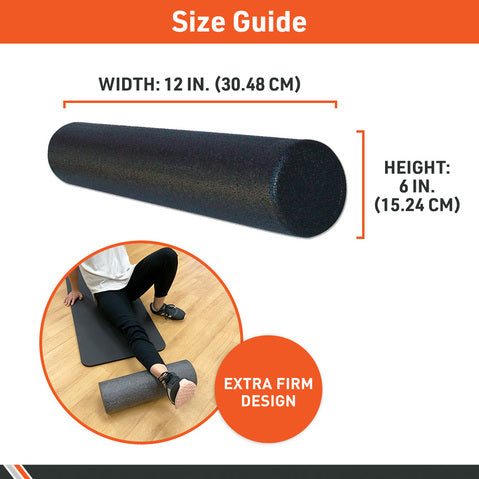 6 X 36 Half Black Foam Roller