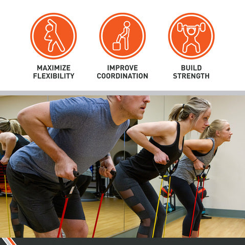 Body Sport Studio Series Fitness Performance Tube, Heavy Resistance, Red