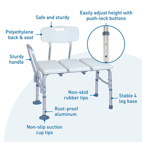 Bodymed Aluminum Transfer Bench (4Pieces)