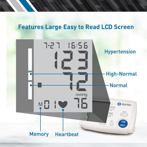 Bodymed Upper Arm Blood Pressure Monitor With Universal Cuff, Digital, 22Cm-52Cm