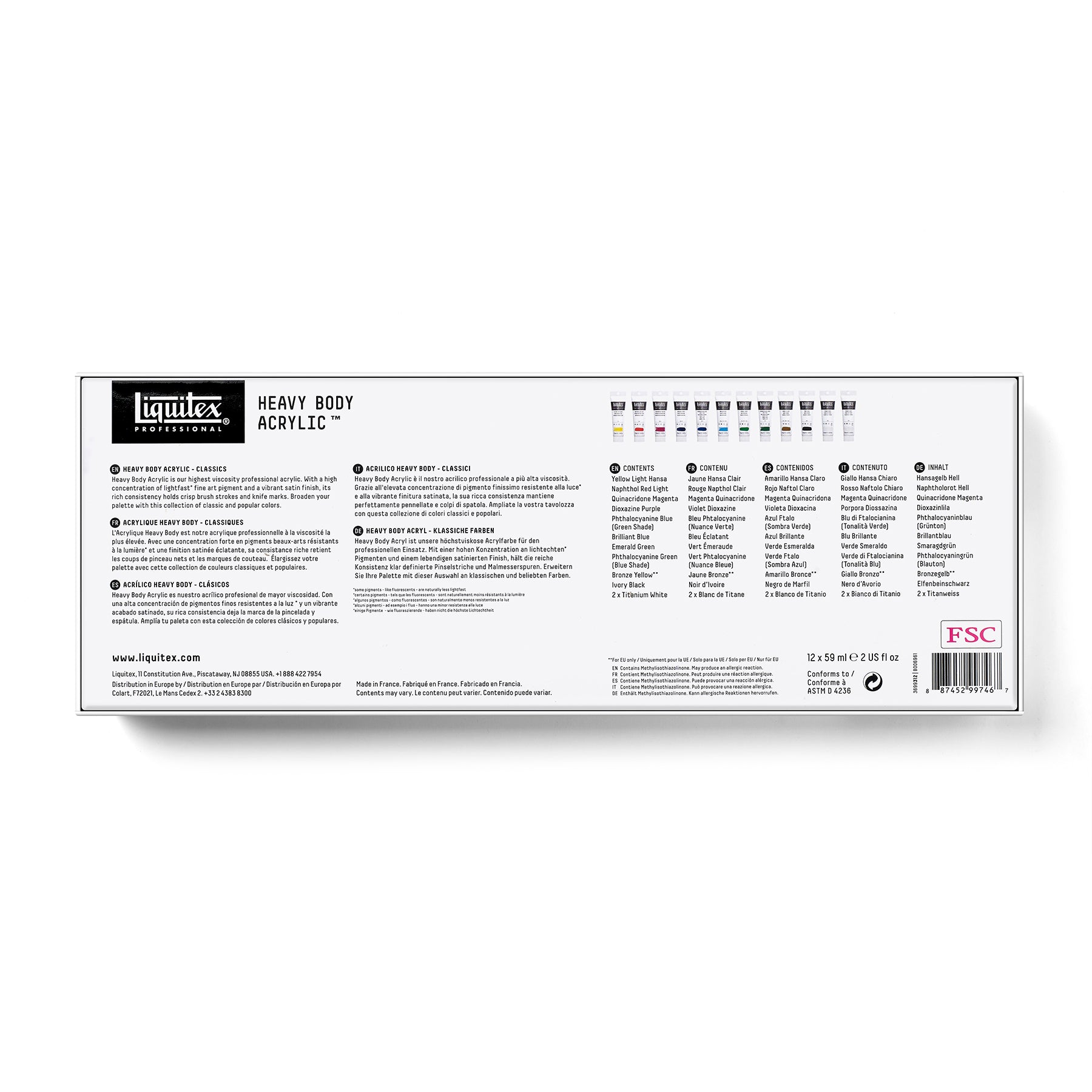 Heavy Body Color - Classic 12 x 59ml Set