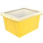 4 Gallon Storage Bin with Lid, Yellow