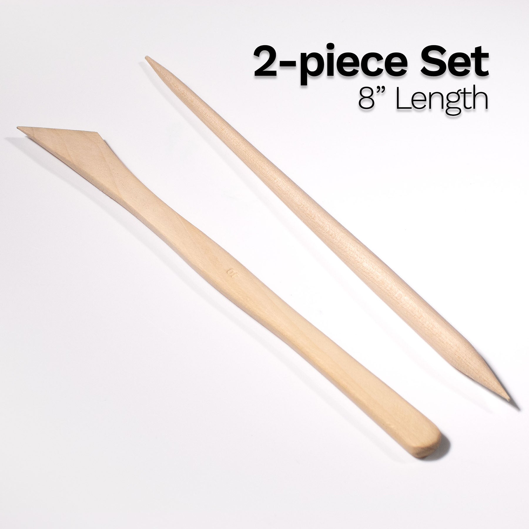 Modeling Clay Tools, Hardwood Set, 2 Pieces