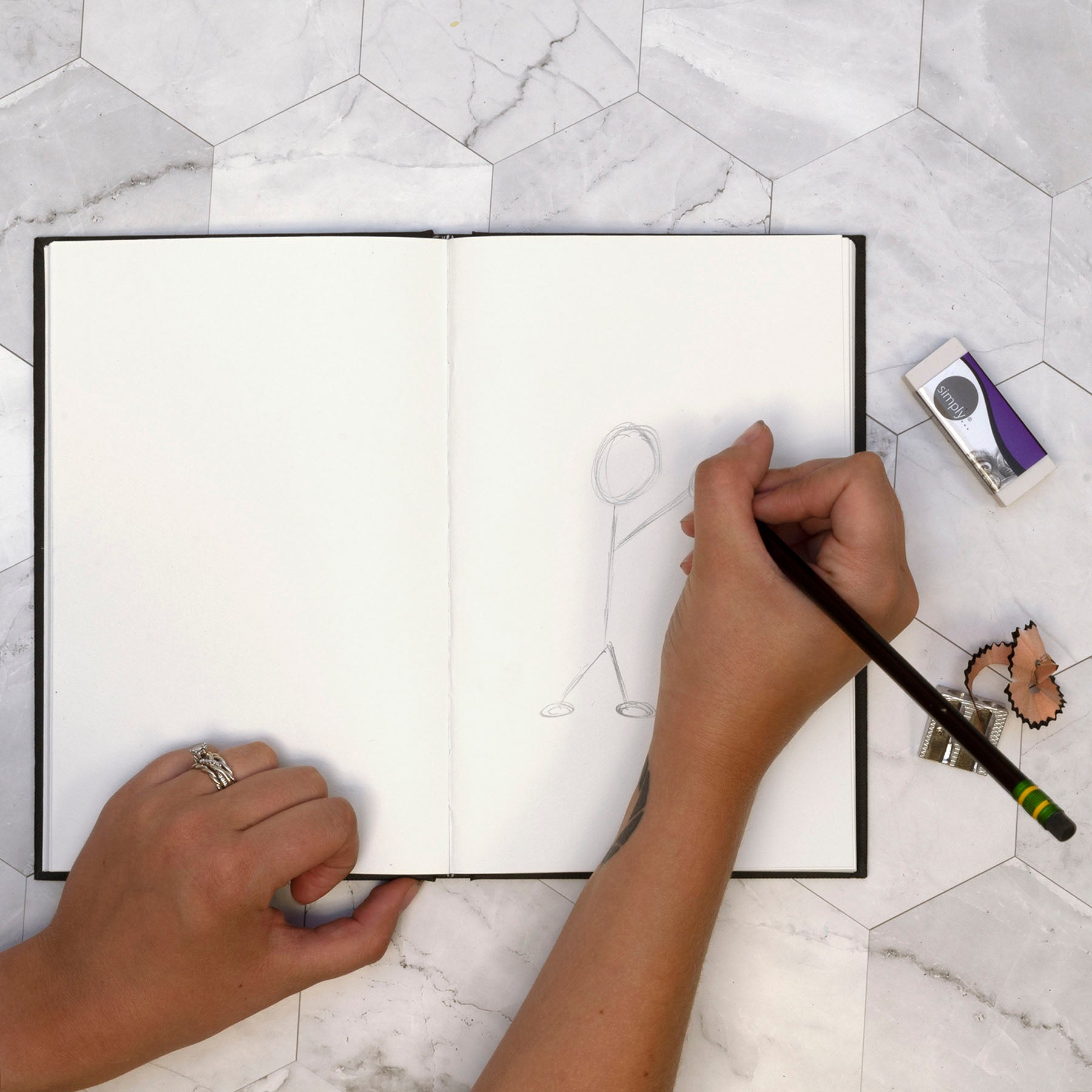 Simply... Sketchbook, Soft White, 80 Sheet, 5.5x8.5 inch, 1 Count