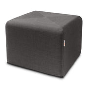 Jaxx Monroe Square Foam Ottoman with Stain Resistant Performance Fabric, Large (24 x 24 x 18), Ebony