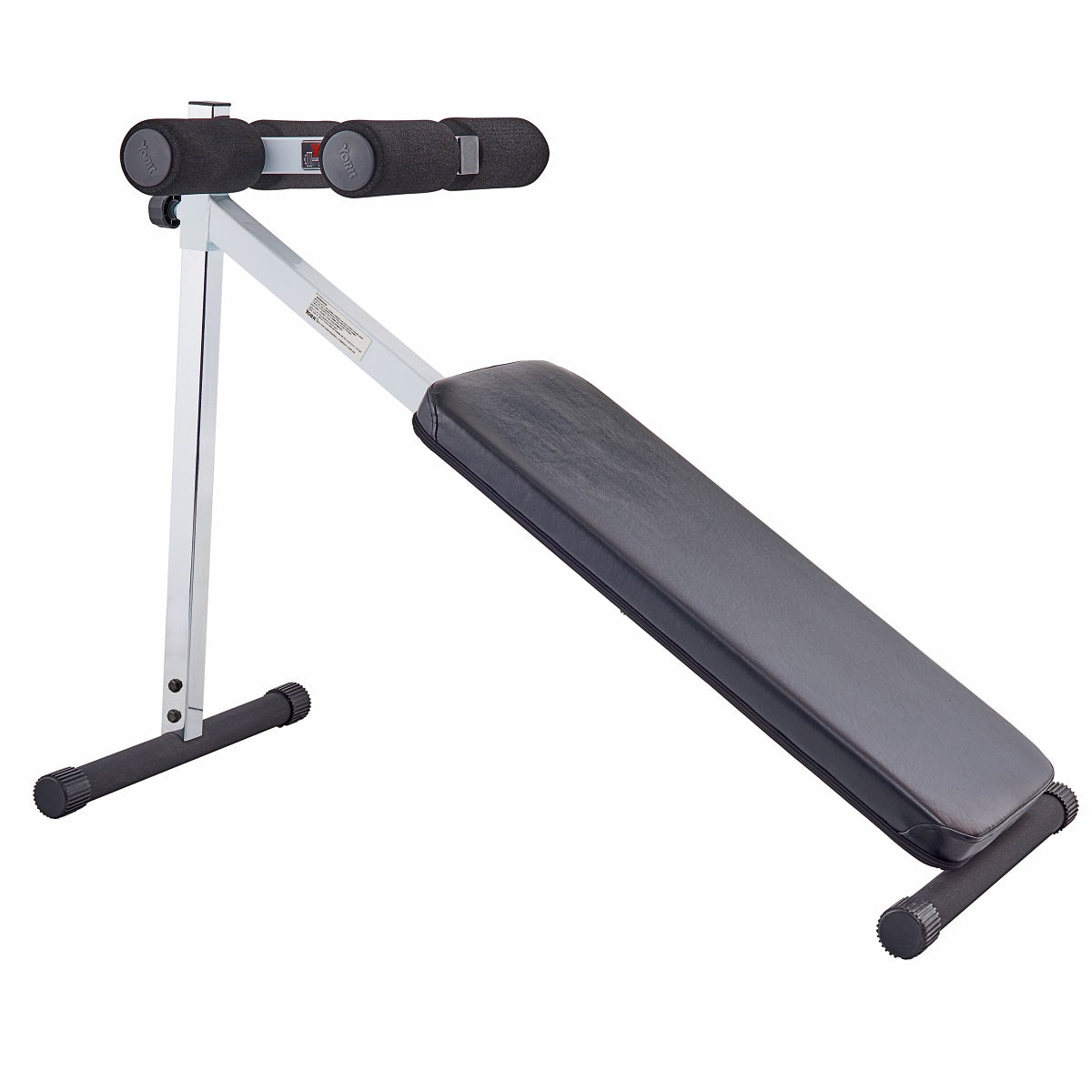 FTS Adjustable Sit-up Board - White Frame/Black Upholstery