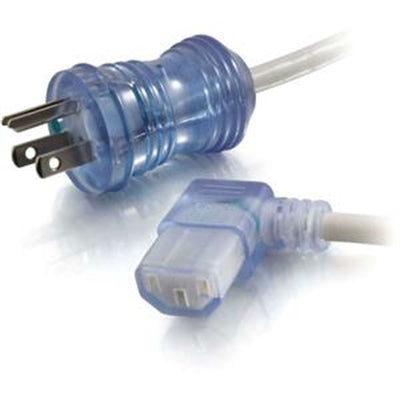 C2G 10ft 16 AWG Hospital Grade Power Cord (NEMA 5-15P to IEC320C13R), Gray with Clear Connectors, 48048