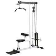 FTS Lat Machine - White Frame/Black Upholstery
