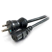 C2G 8ft 16 AWG Coiled Hospital Grade Power Cord (NEMA 5-15P to IEC320C13) - Black -  - 48070
