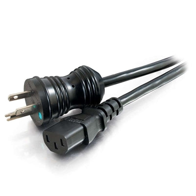 C2G 8ft 16 AWG Coiled Hospital Grade Power Cord (NEMA 5-15P to IEC320C13) - Black -  - 48070