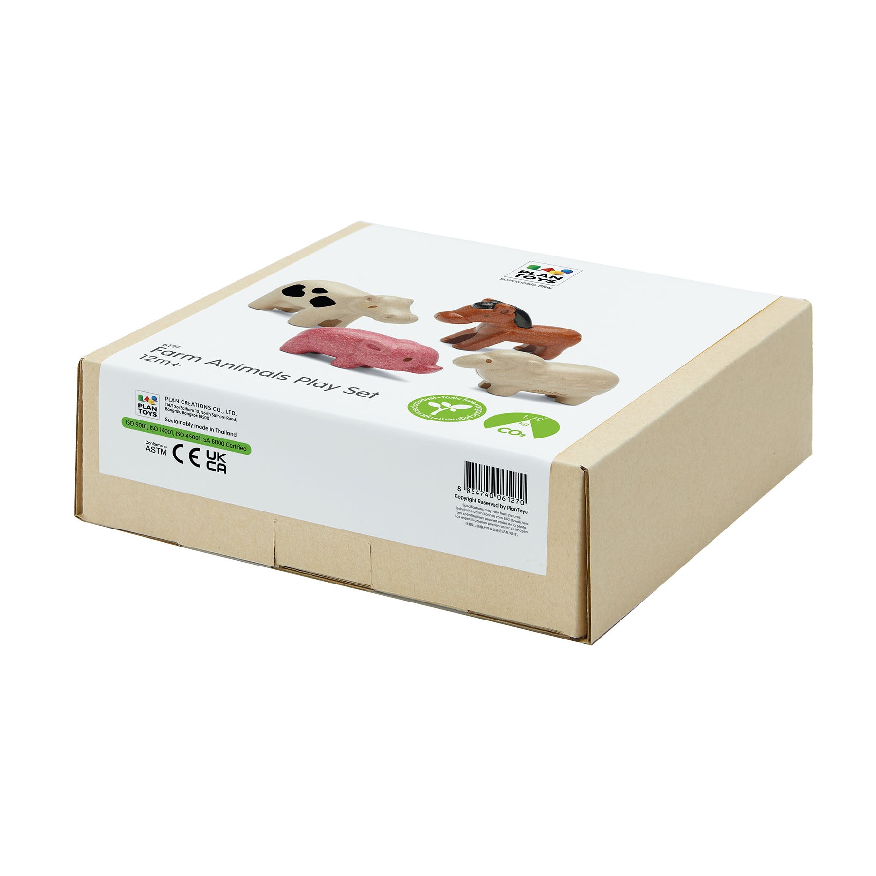 Wooden Farm Animals Playset