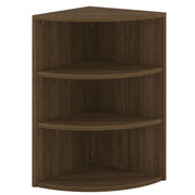 OfficeSource Laminate Corner Bookcase - 15"W x 15"D - Modern Walnut