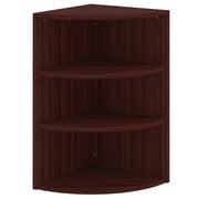 OfficeSource Laminate Corner Bookcase - 15"W x 15"D - Mahogany
