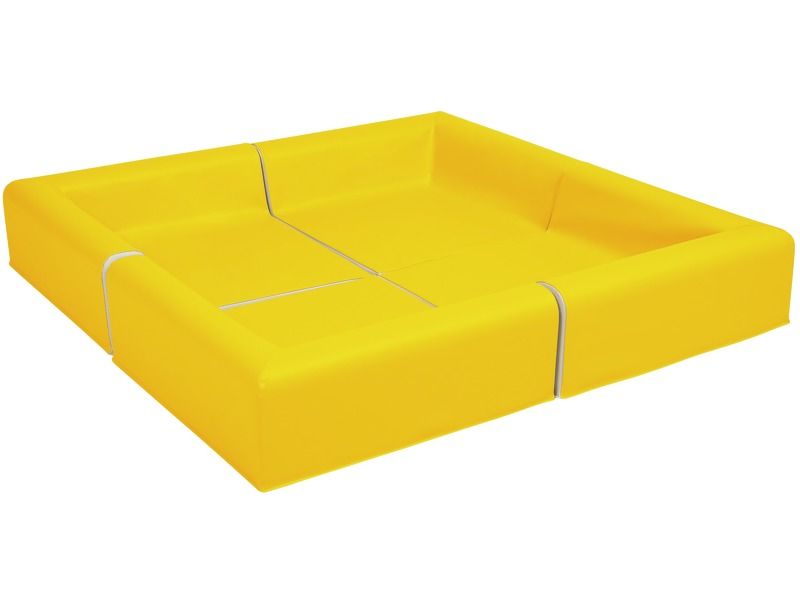 Square Babyseat Kit Without Balls - Yellow/Ivory, 10.2"H