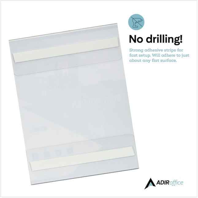 8.5" x 11" Wall Mount Acrylic Sign Holders, 12 Pack