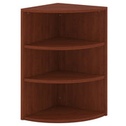 OfficeSource Laminate Corner Bookcase - 15"W x 15"D - Cherry