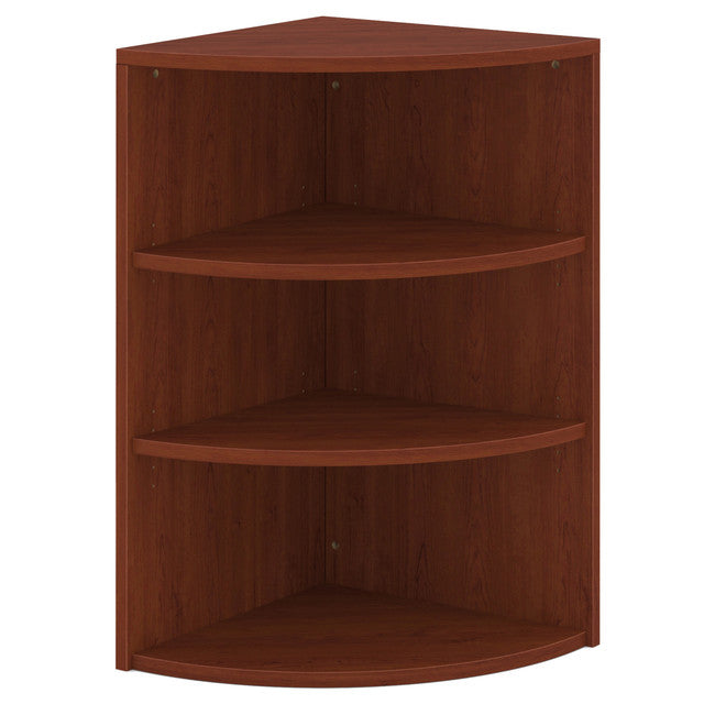 OfficeSource Laminate Corner Bookcase - 15"W x 15"D - Cherry