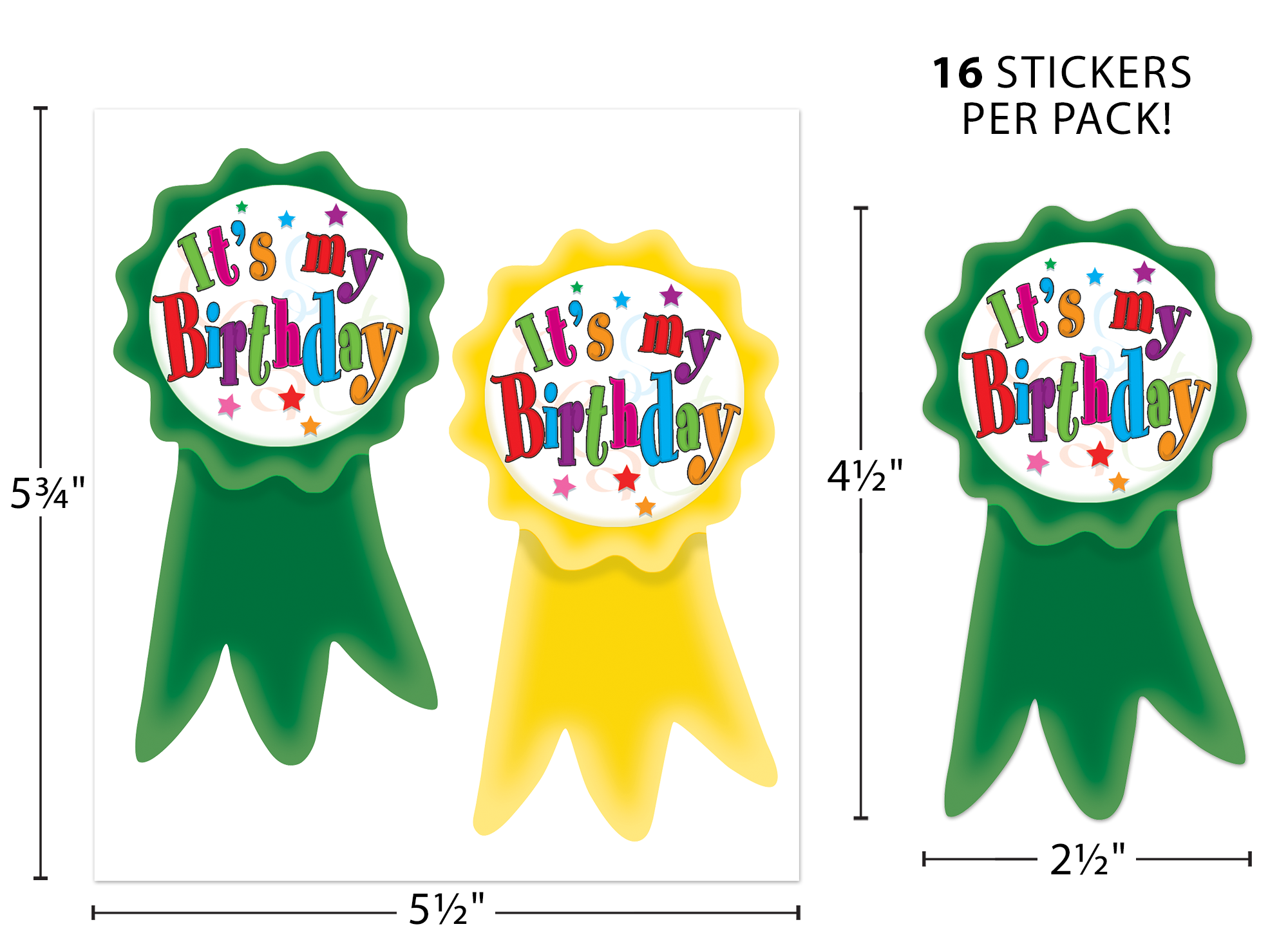 Birthday Ribbons Wear ’Em Badges