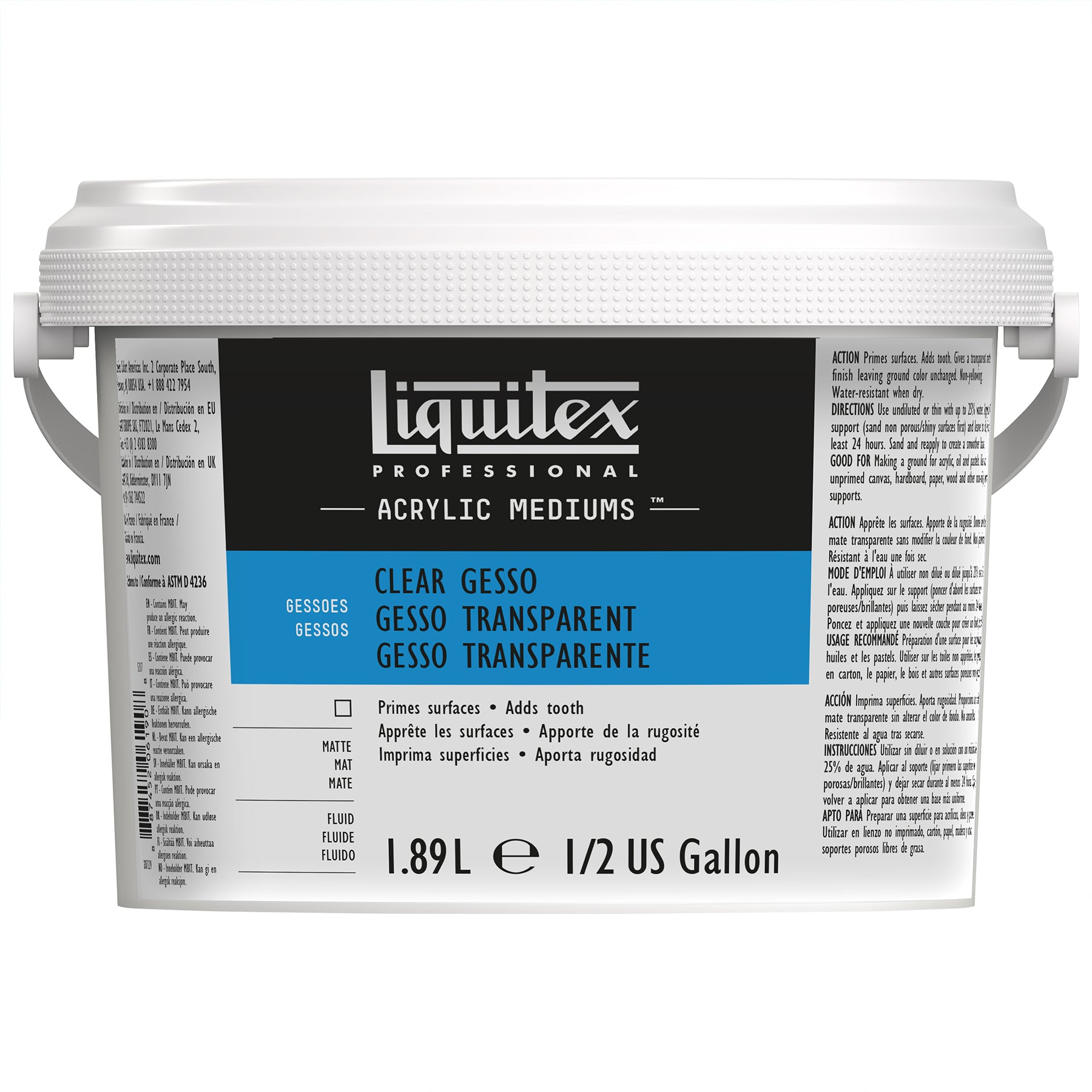 Clear Gesso - 1.89L (½ gallon/64 oz)