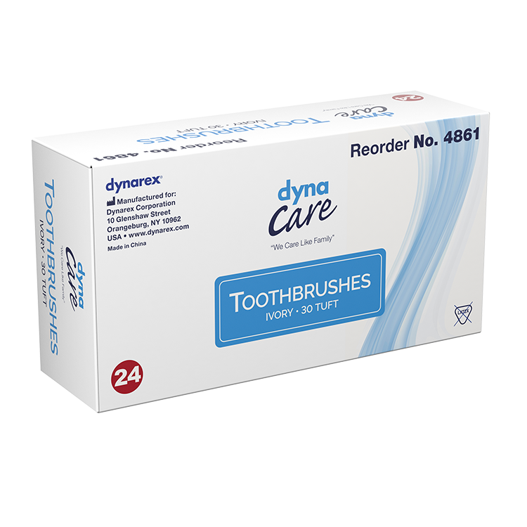 Toothbrushes, 30 Tuft, Adult, Ivory - 144 pcs per Box/10 Boxes per Case