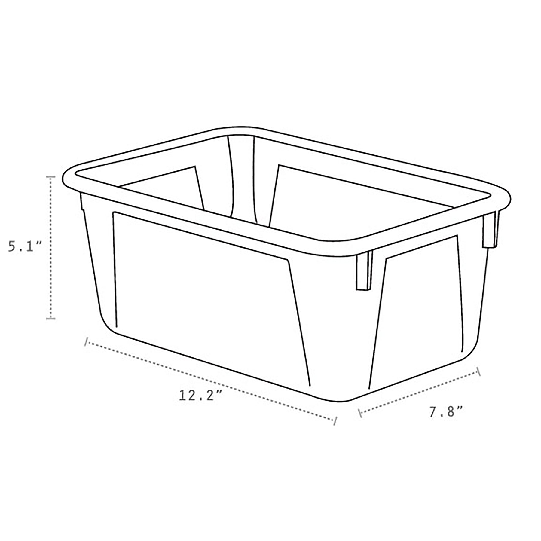Small Cubby Bin, Blue