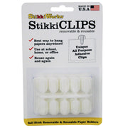 StikkiCLIPS™ Adhesive Clips, White, Pack of 20