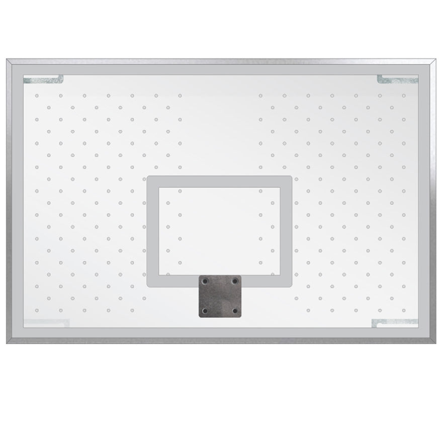 Basketball System - Gooseneck (3-1/2 in. Pole with 36 in. Offset) - 54 in. Aluminum Fan - Single Rim Goal (Black)