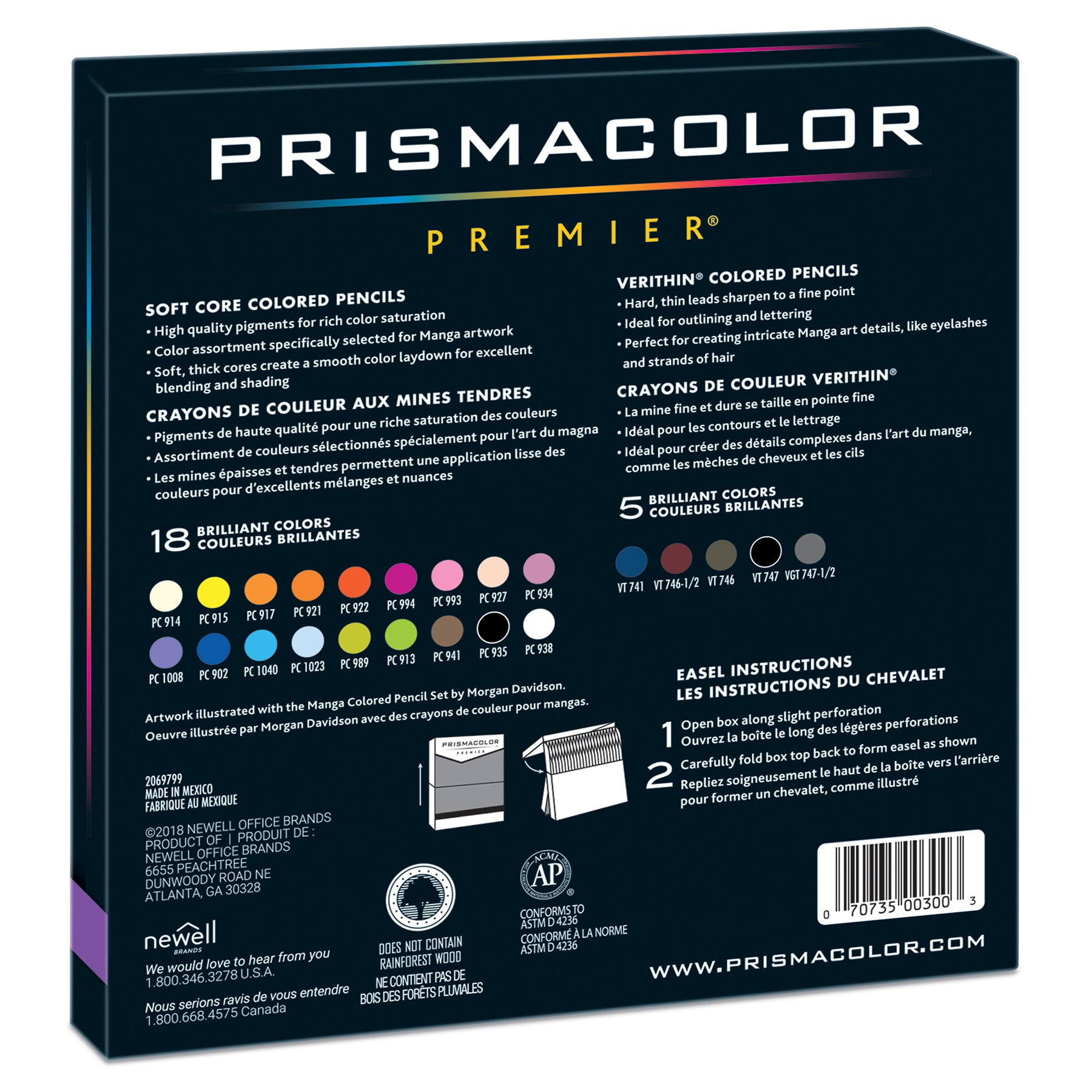 Premier® Colored Pencils, Manga Colors, 23 Count